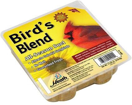 Heath Bird's Blend High Energy All Season Blend Suet Wild Bird Food, 11.25-oz