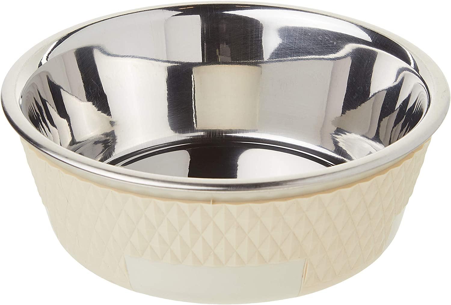 PetRageous Kona Pet Bowl, White, 6.75-in