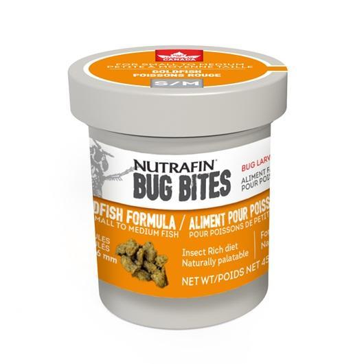 Nutrafin Bug Bites Goldfish Formula Small to Medium Fish Food, 45-gram