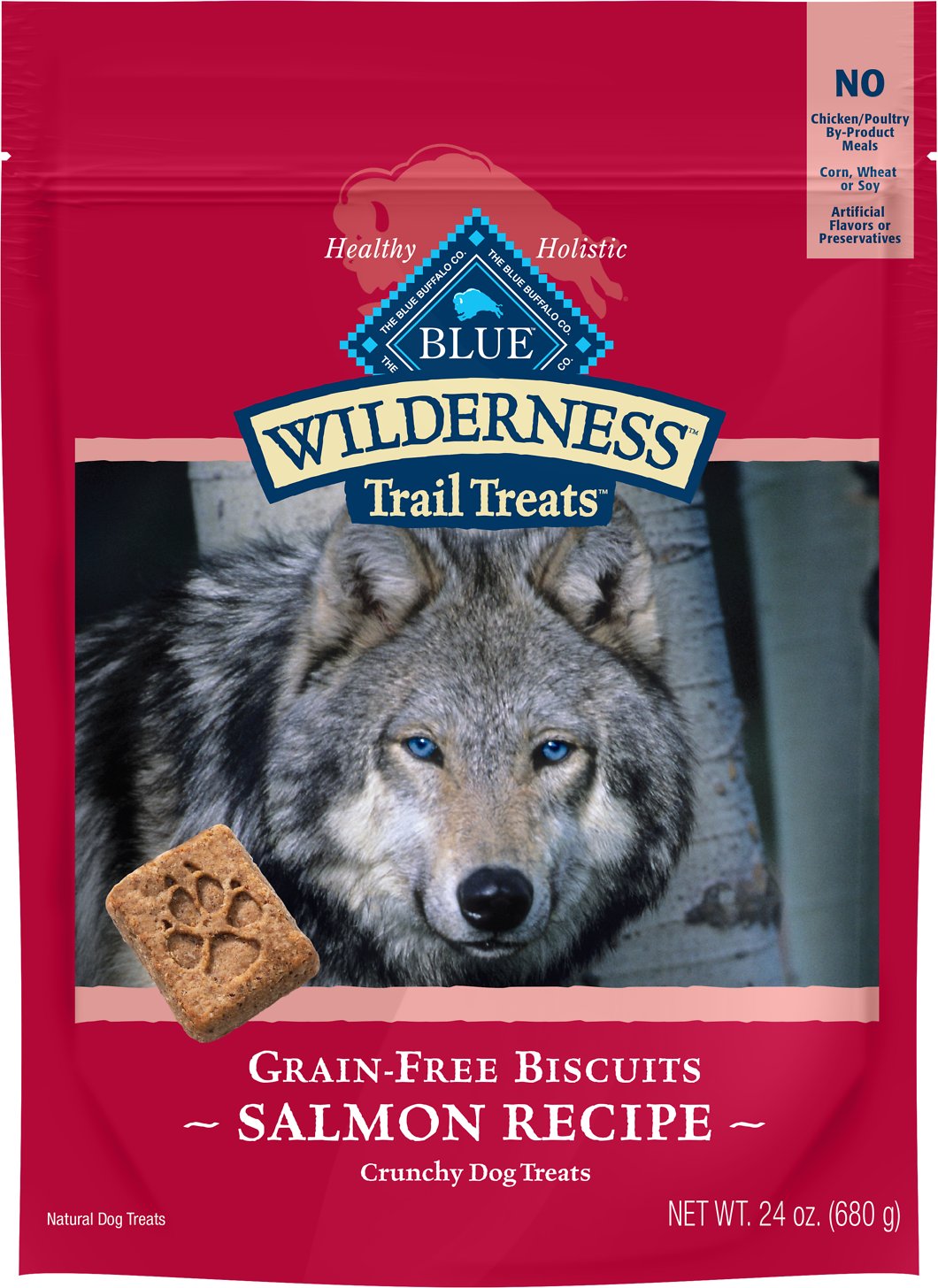 Blue Buffalo Wilderness Salmon Biscuit Grain-Free Dog Treats