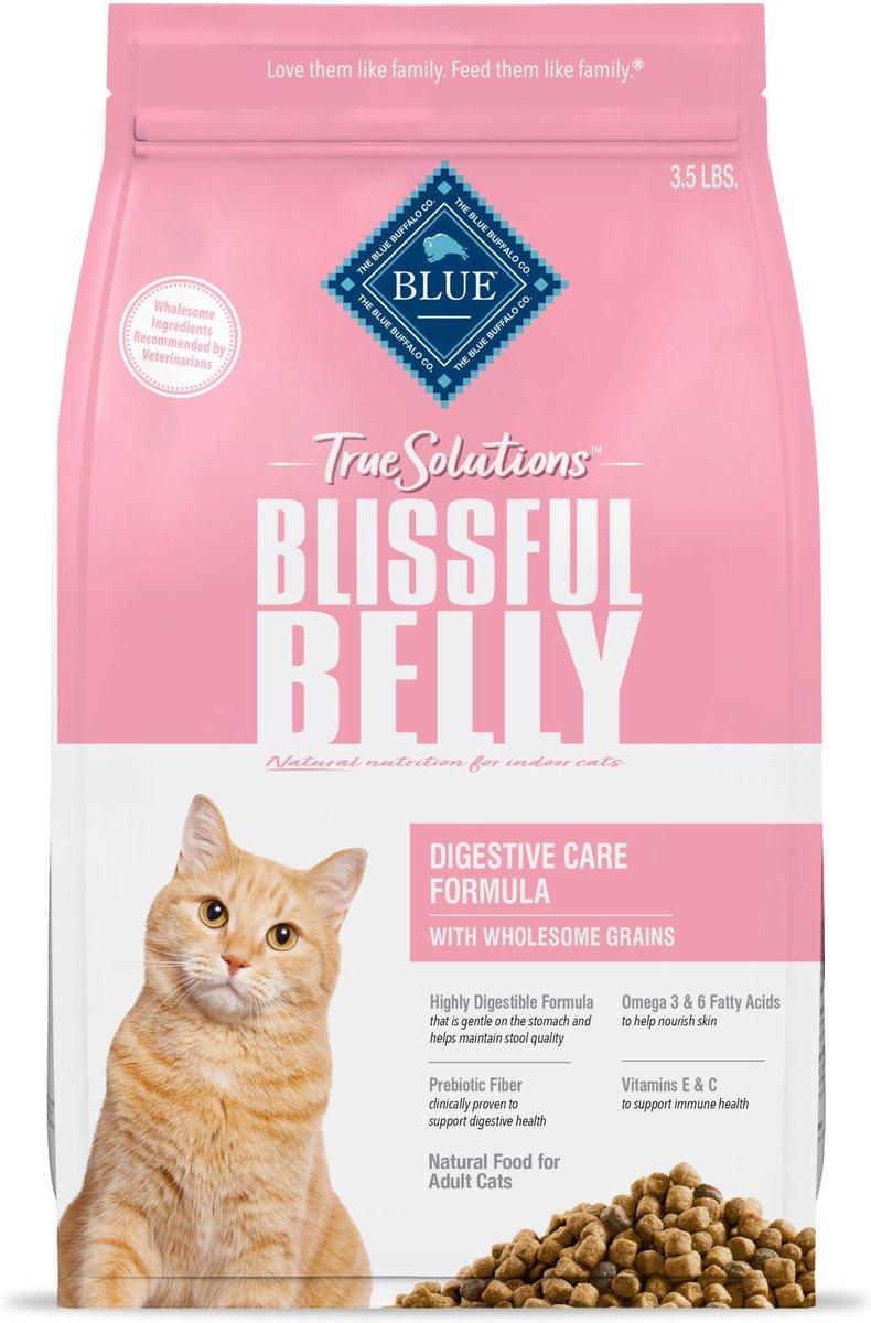 Blue Buffalo BLUE True Solutions Blissful Belly Dry Cat Food, 3.5-lb