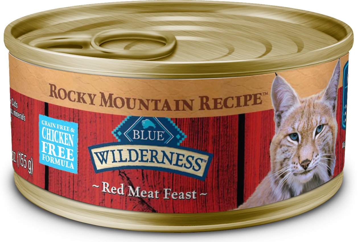 Blue Buffalo Wilderness Rocky Mountain Recipe Red Meat Wet Cat Food Can
