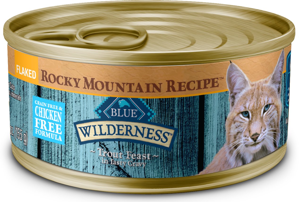 Blue Buffalo Wilderness Rocky Mountain Recipe Trout Wet Cat Food Can