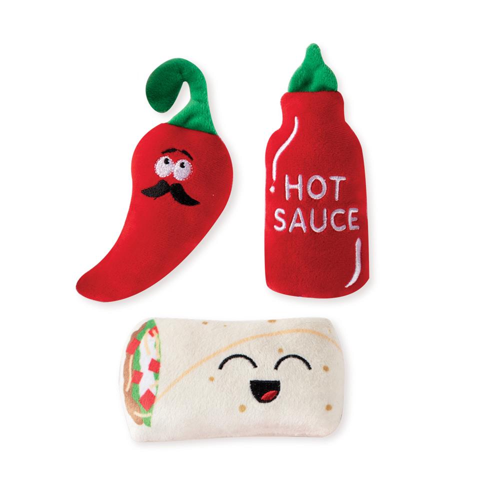 Pet Shop by Fringe Studio Hot & Spicy Dog Toy, Small, 3-pk