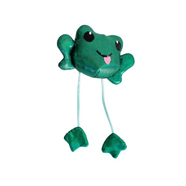 Petstages Toss N Dangle Frog Cat Toy, Green