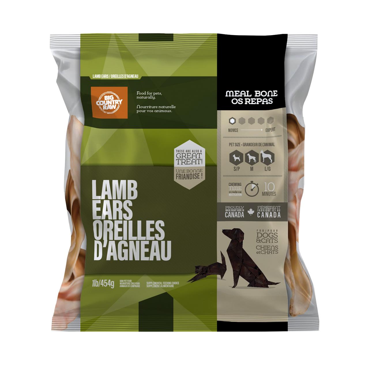 Big Country Raw Lamb Ears Frozen Dog & Cat Treats