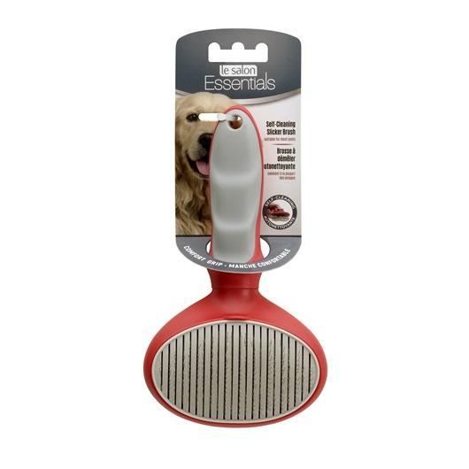 Le Salon Essentials Self-Cleaning Slicker Dog Brush