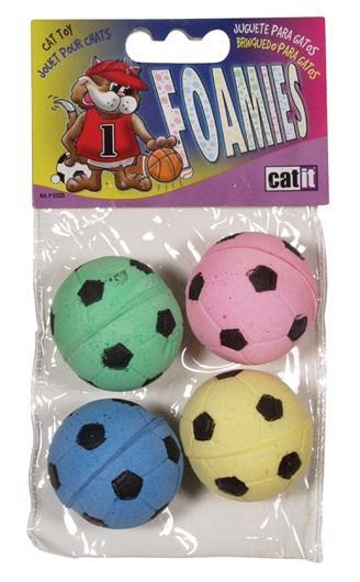 Catit Foamies Soccer Balls Cat Toy, 4-pk (*)