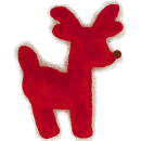 West Paw Holiday Tiny Tuff Reindeer Toy, Red