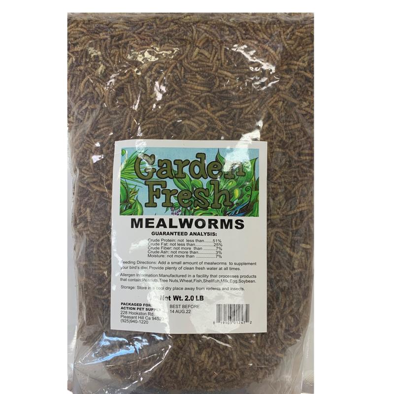 Garden Fresh Mealworms Poultry Feed, 2-lb