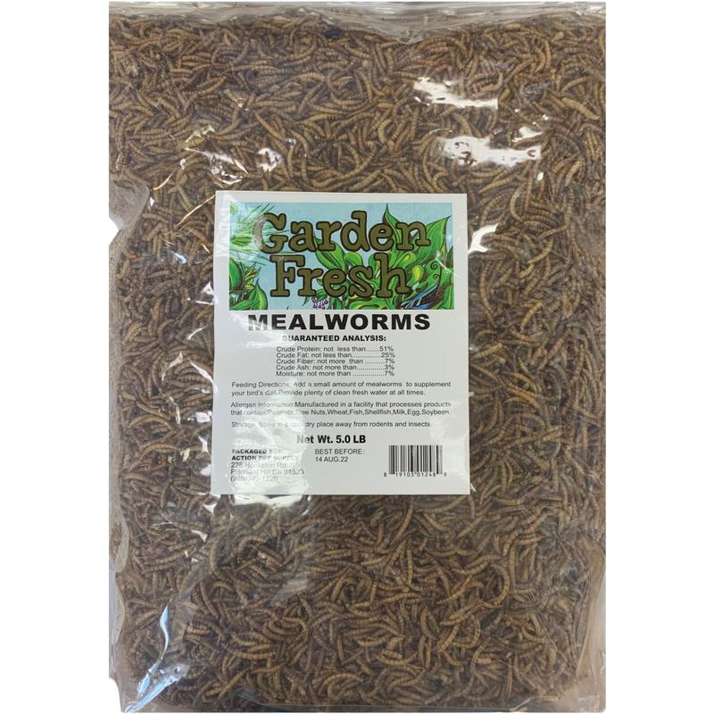 Garden Fresh Mealworms Poultry Feed, 5-lb