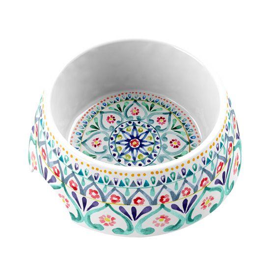 Tarhong Boho Medallion Pet Bowl, Multi