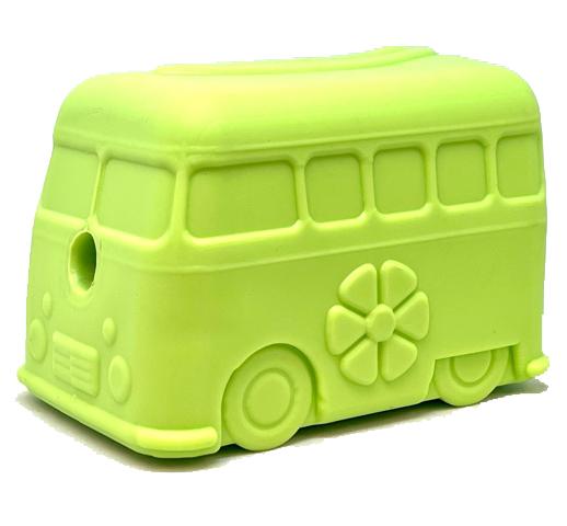 SodaPup MuttsKickButt Surf's Up Retro Van Treat Dispenser Dog Toy, Green, Large