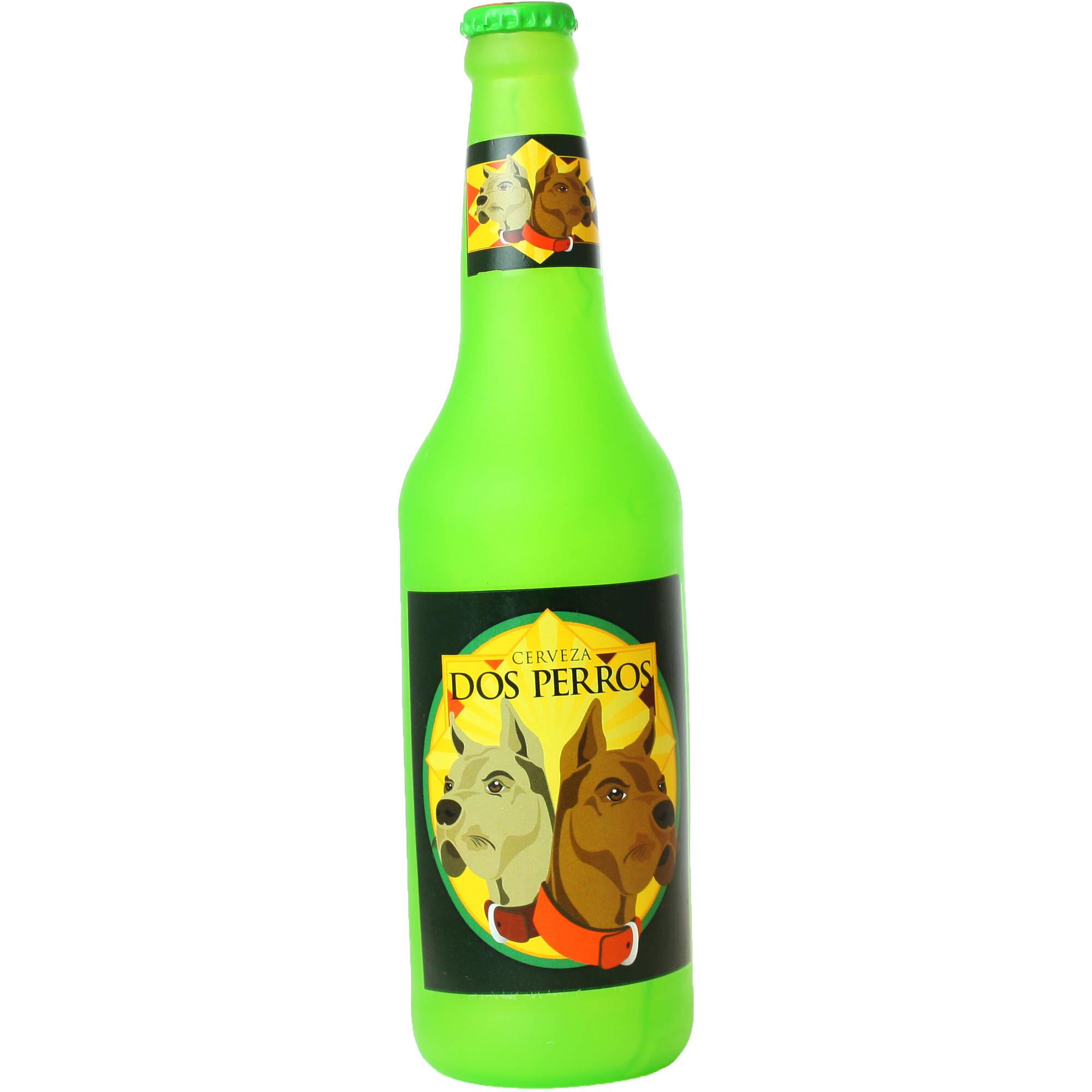 Silly Squeaker Beer Bottle Dos Perros Dog Toy