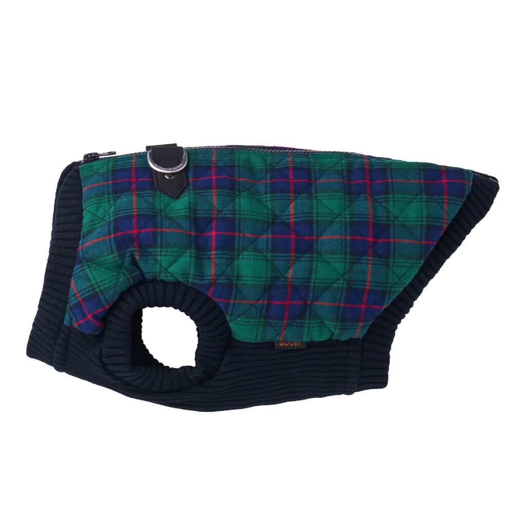 Gooby Fashion Dog Vest, Green Check, Large