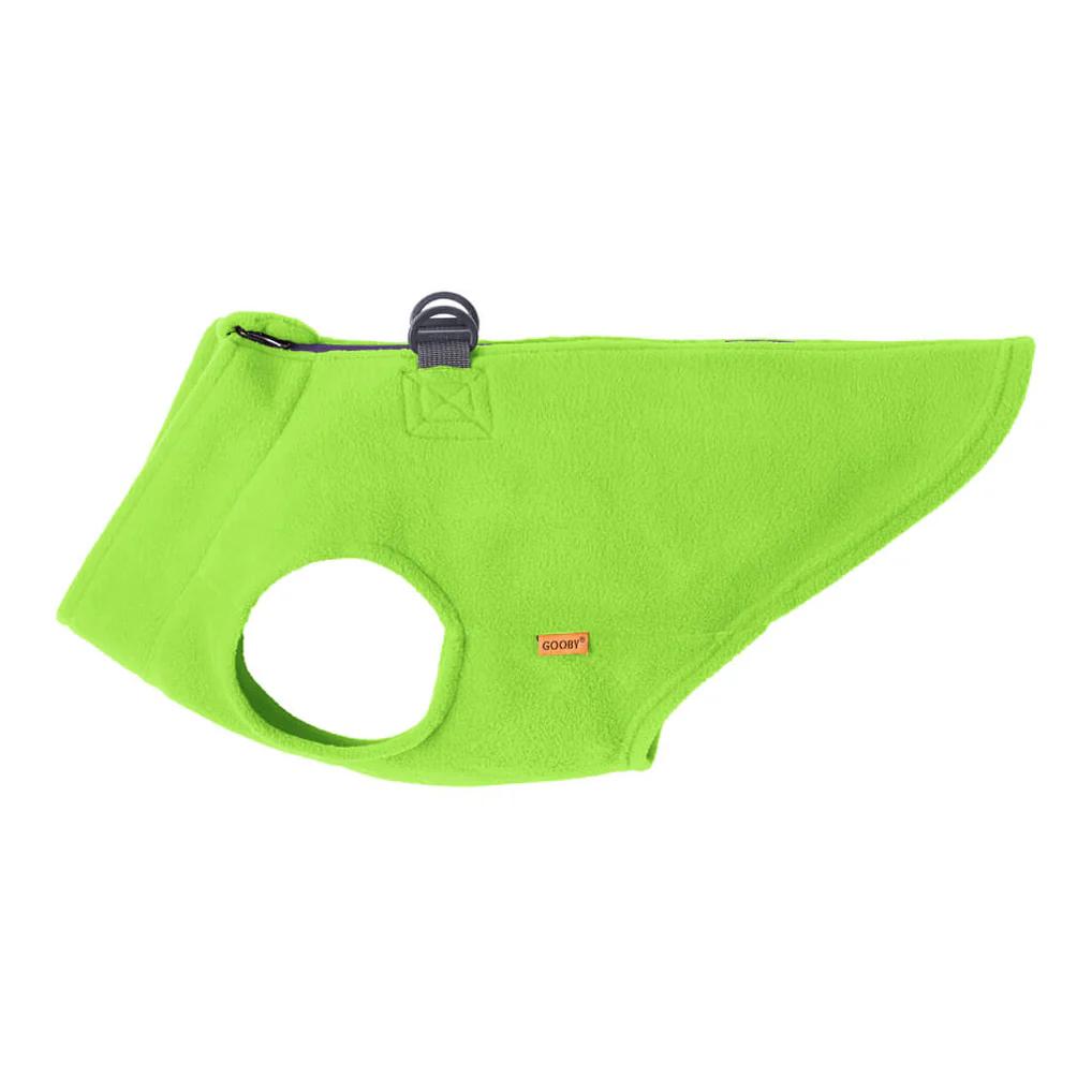 Gooby Zip Up Fleece Dog Vest, Lime