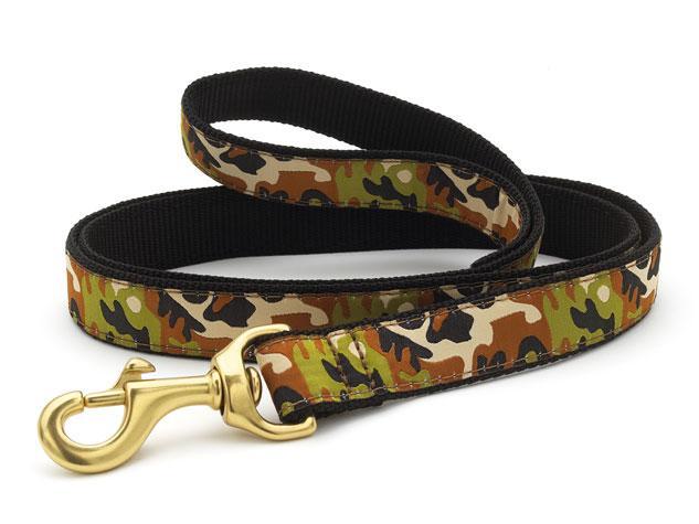 Up Country Dog Leash, Green Camo, 5/8-in x 6-ft