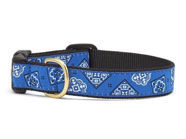 Up Country Dog Collar, Blue Bandana