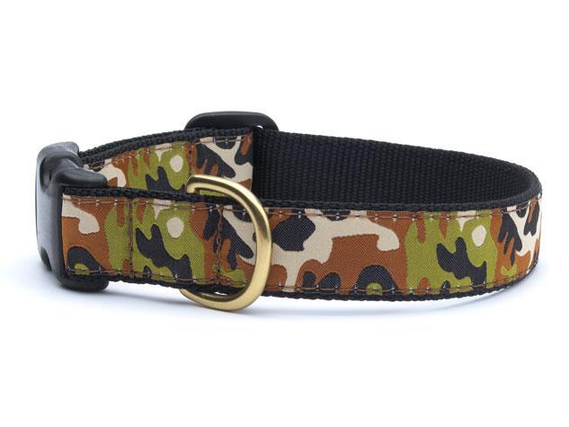 Up Country Dog Collar, Green Camo, 1-in x 18-24-in