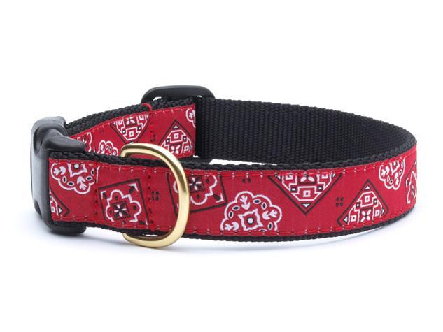 Up Country Dog Collar, Red Bandana