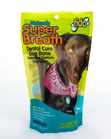 Fido Super Breath Dog Treats, Large, 4-pk
