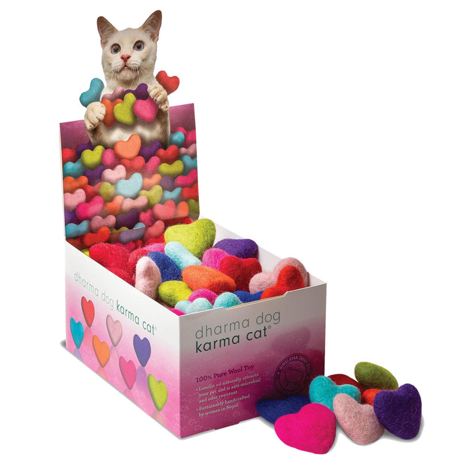 Dharma Dog Karma Cat Wool Heart Cat Toy