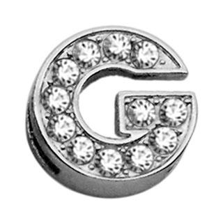 Mirage Pet Products Clear Bling Letter G Sliding Pet Collar Charms, 3/8-in