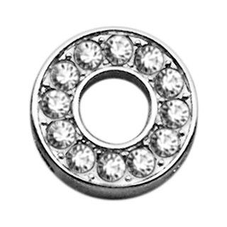 Mirage Pet Products Clear Bling Letter O Sliding Pet Collar Charms, 3/8-in