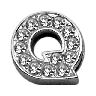 Mirage Pet Products Clear Bling Letter Q Sliding Pet Collar Charms, 3/8-in (Size: 3/8-in)