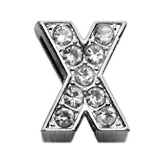 Mirage Pet Products Clear Bling Letter X Sliding Pet Collar Charms, 3/8-in