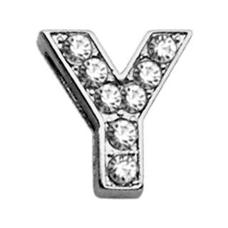 Mirage Pet Products Clear Bling Letter Y Sliding Pet Collar Charms, 3/8-in