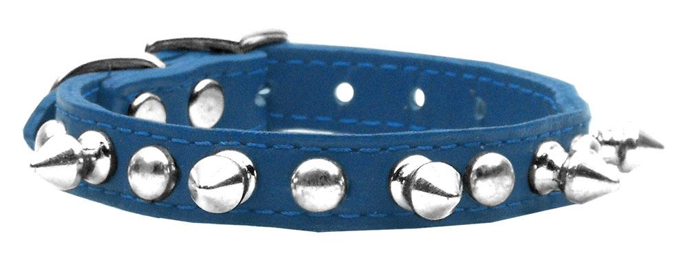 Mirage Pet Products Chaser Leather Dog Collar, Blue, 14
