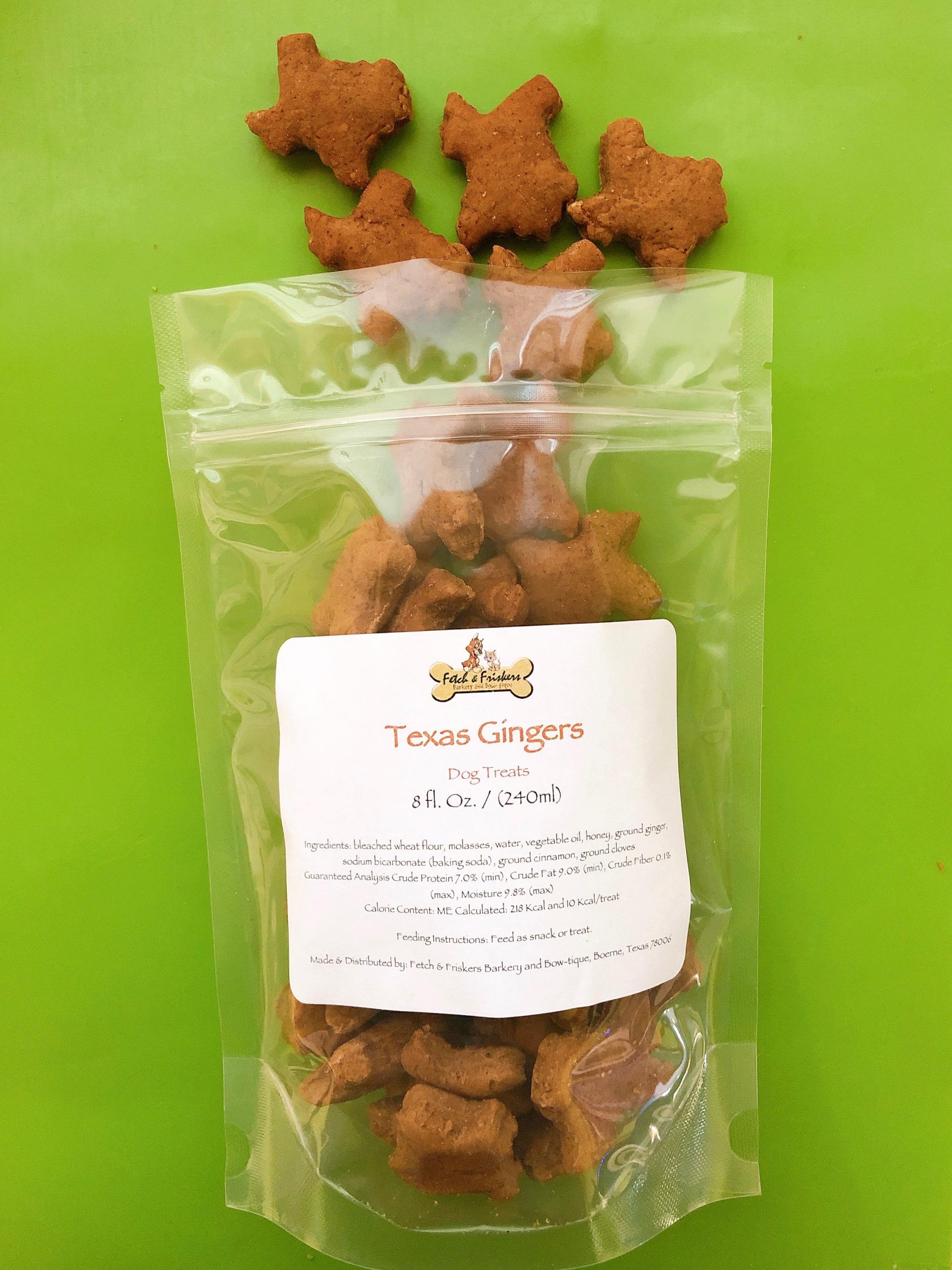 Fetch & Friskers Texas Gingers Dog Treats, 8-oz (Size: 8-oz)