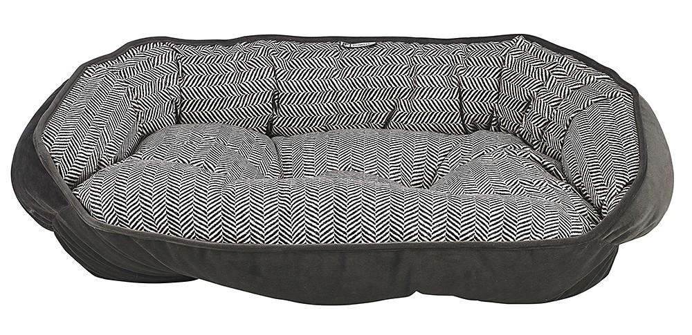 Bowsers Crescent Pet Bed, Herringbone, X-Large