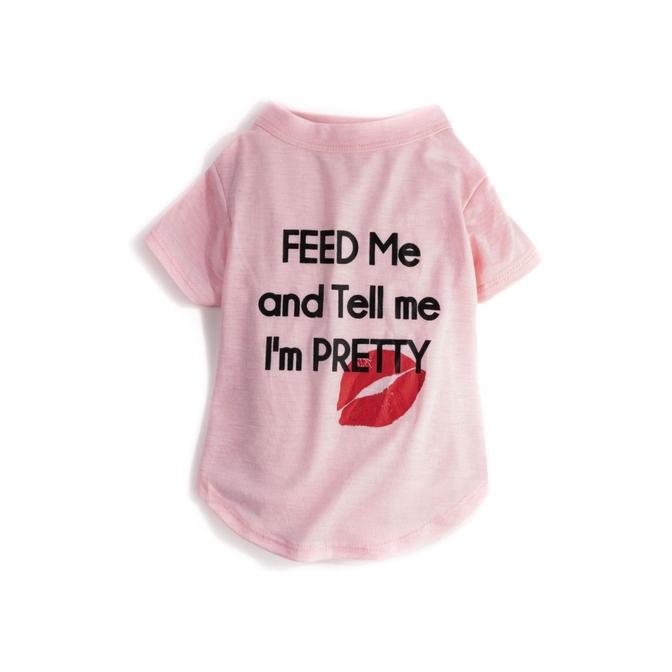 fabdog "Feed Me And Tell Me I'm Pretty" T-Shirt For Dogs