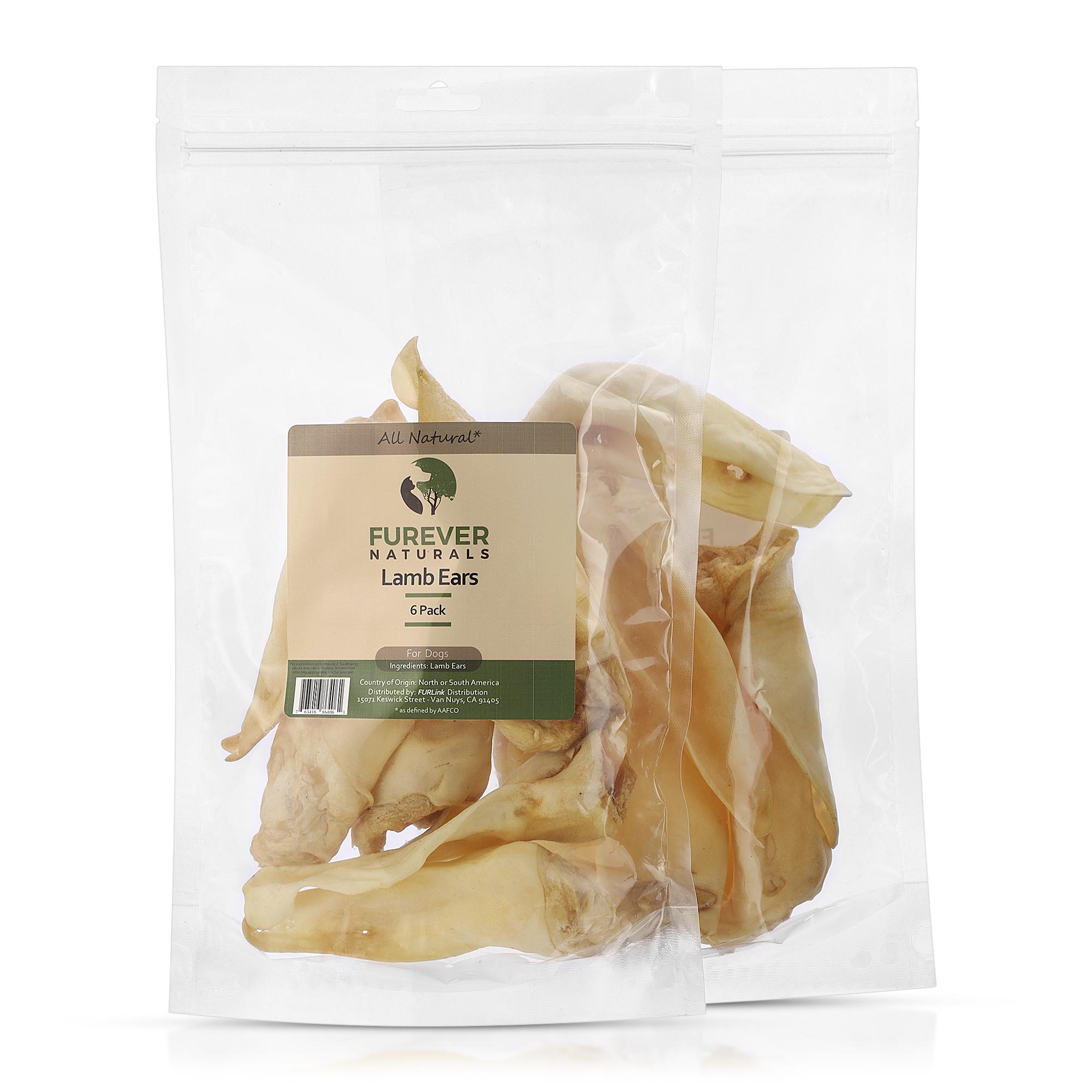 Furever Naturals USA Lamb Ear Dog Treats, 6-pk