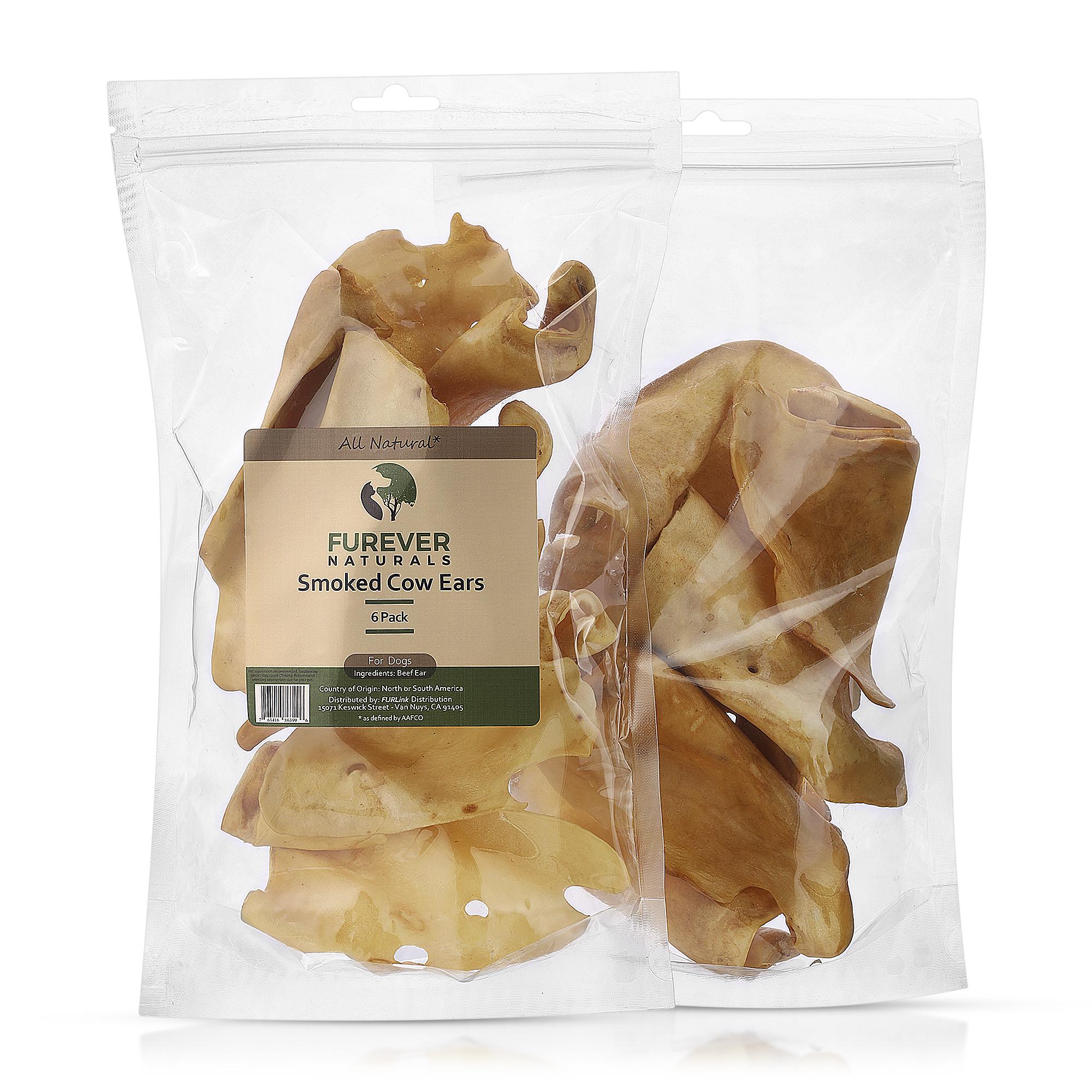 Furever Naturals Smoked Cow Ears Dog Treats, 12-pk