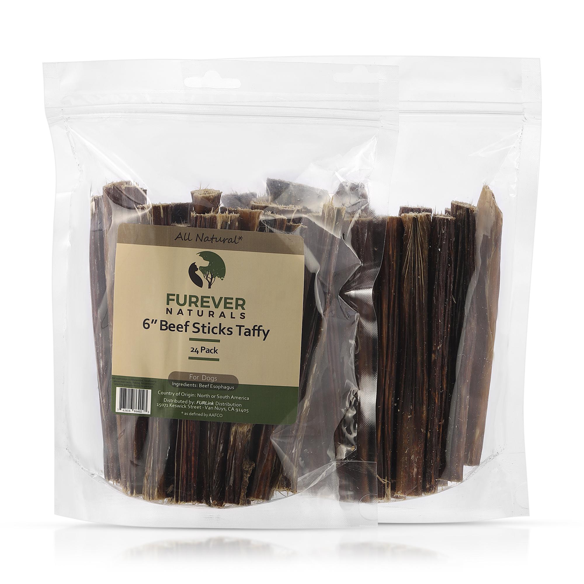 Furever Naturals Moo Taffy Sticks Dog Treats, 6-in, 24-pk