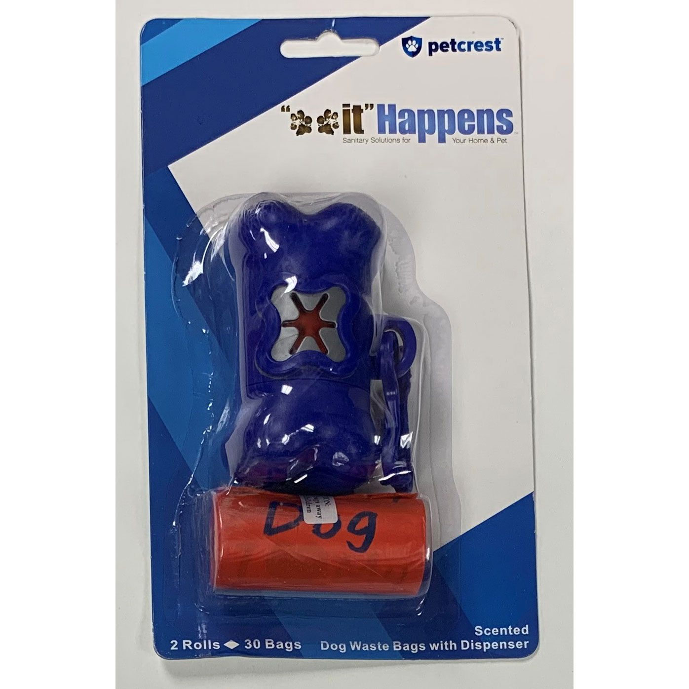 Petcrest Bone Dog Waste Bag Dispenser, Blue