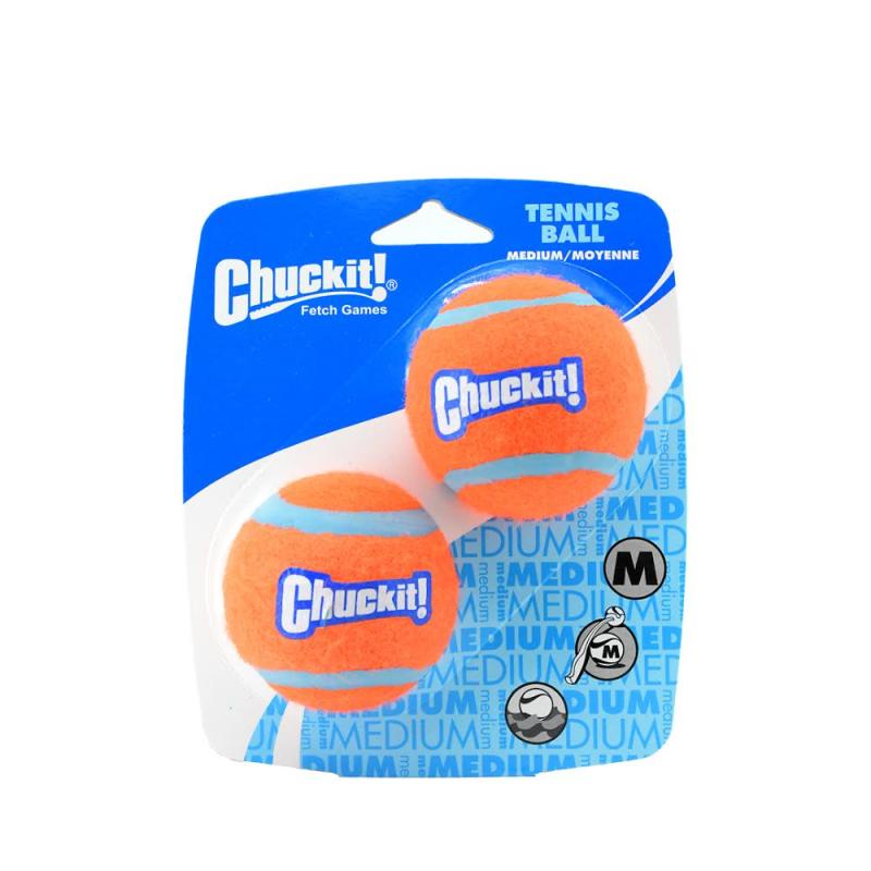 Chuckit! Double Pack Tennis Ball Dog Toy, Medium