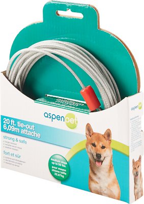 Aspen Pet Câble de fixation moyen, 20-ft
