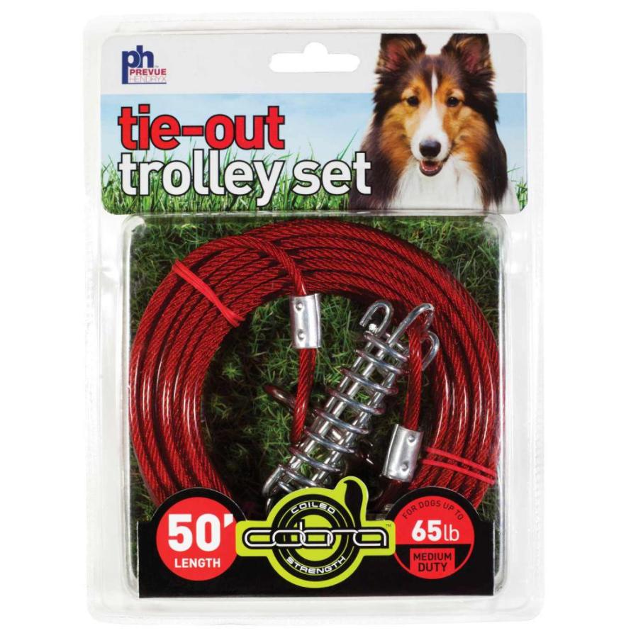 Prevue Hendryx Trolley Set Dog Tie-Out Cable