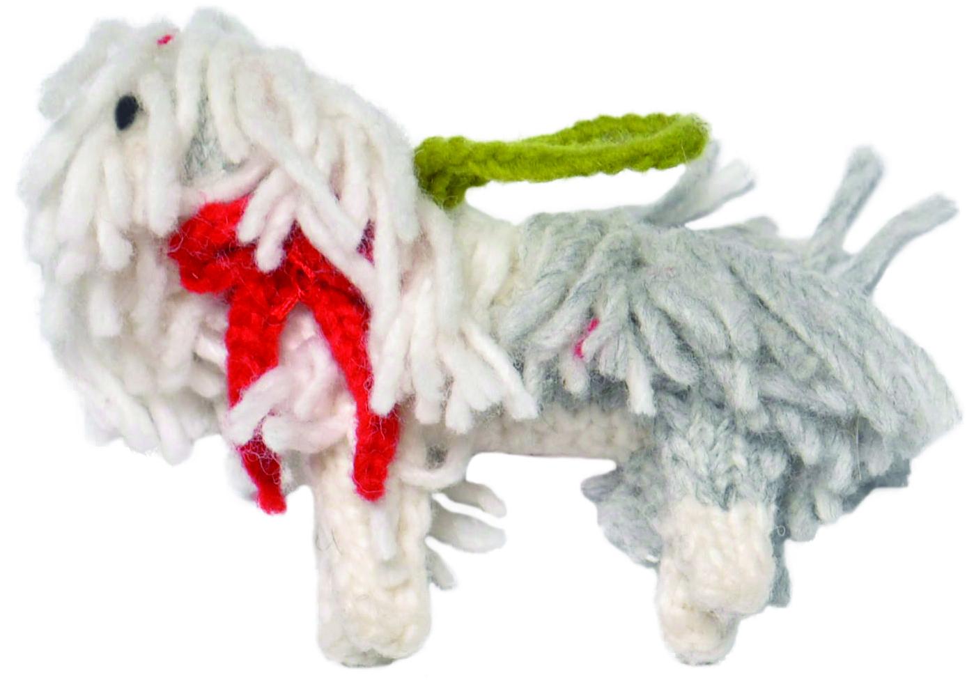 Chilly Dog Sheepdog Dog Ornament