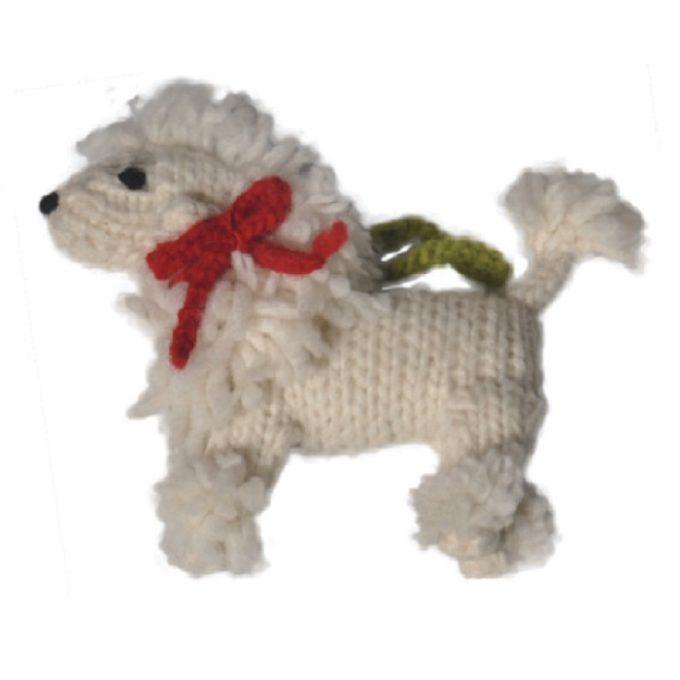 Chilly Dog White Poodle Dog Ornament