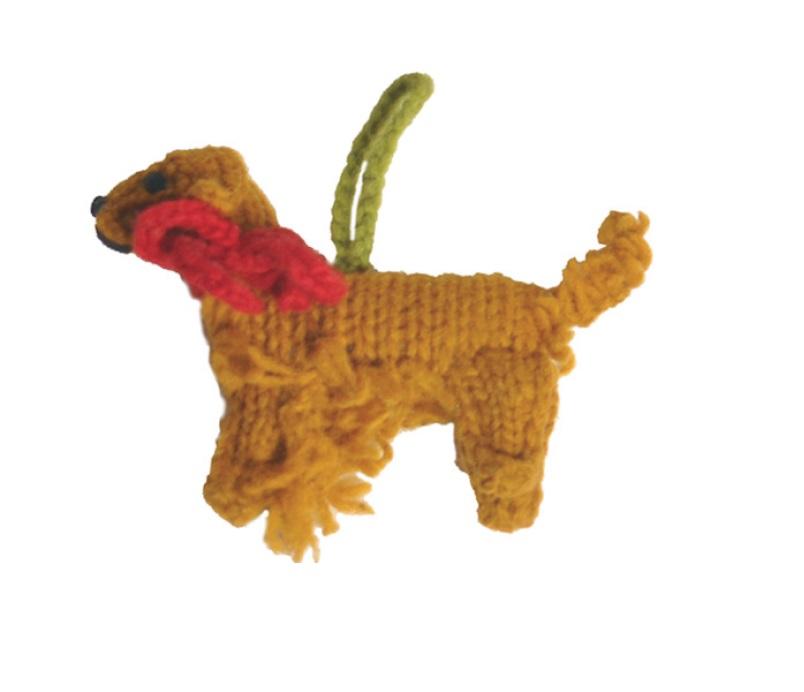 Chilly Dog Golden Retriever Dog Ornament