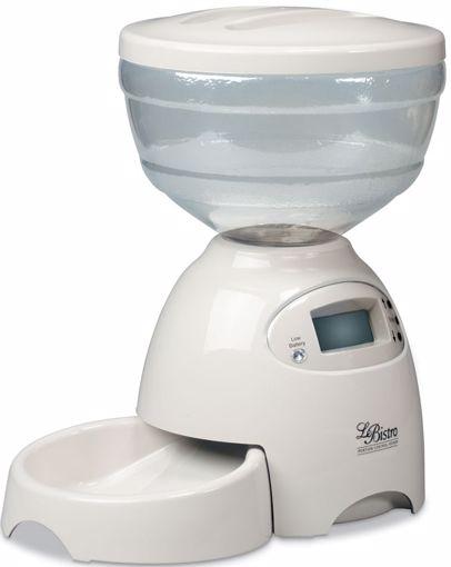 Aspen Pet LeBistro Portion Control Programmable Pet Feeder, Bleached Linen