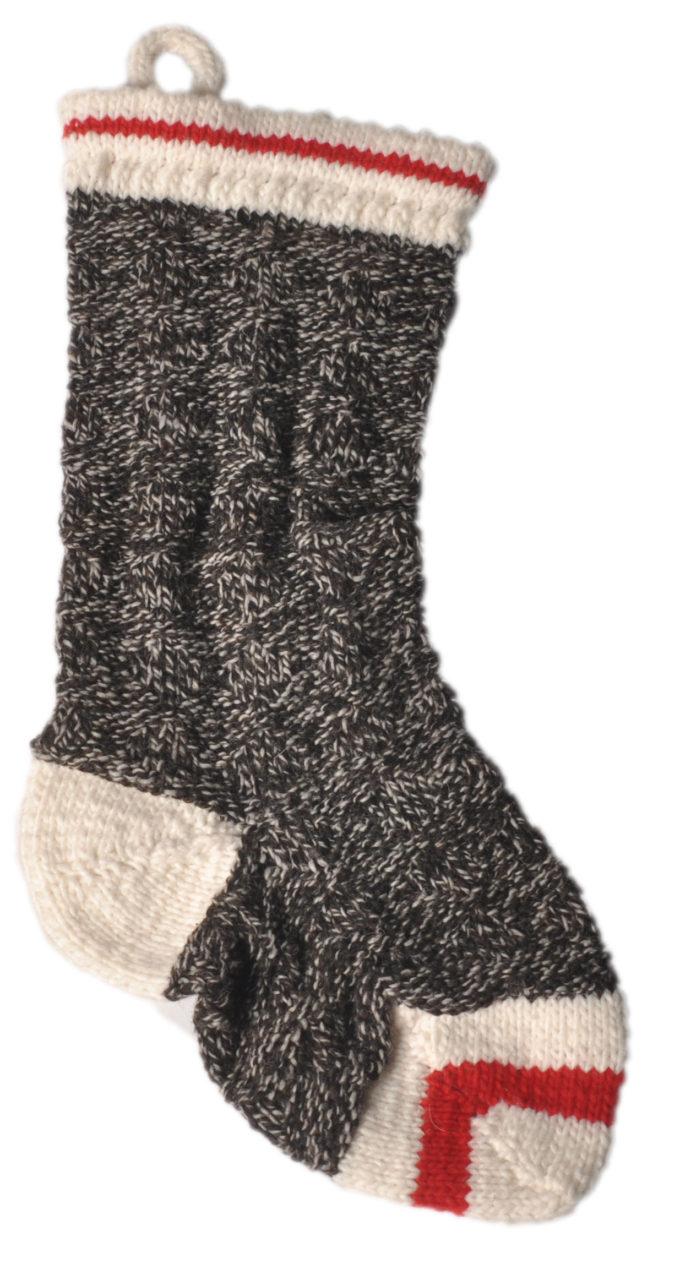 Chilly Dog Chaussette de Noël garçon laine tricotée à la main