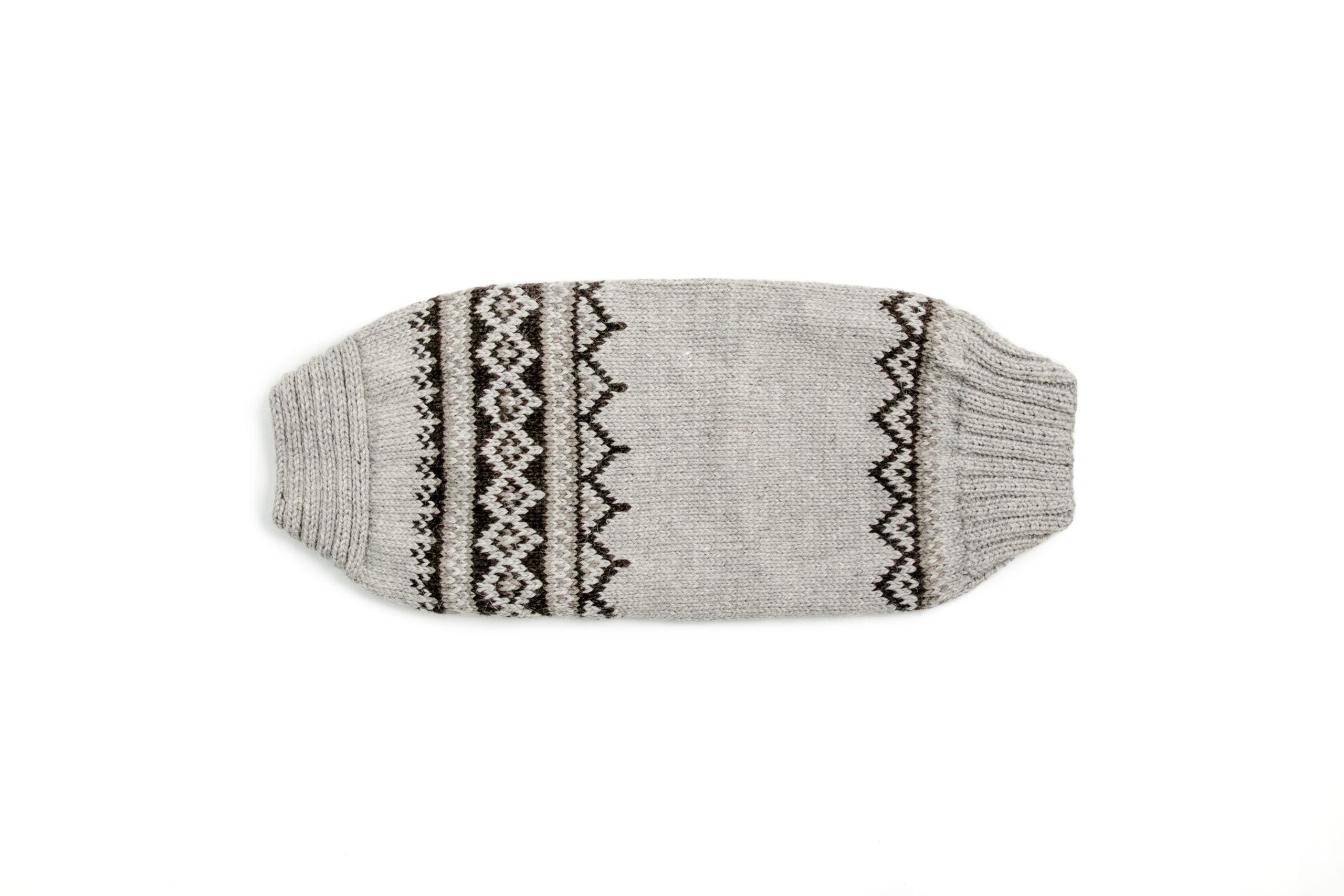 Chilly Dog Alpaca Wyatt Dog Sweater, Smokey, Small