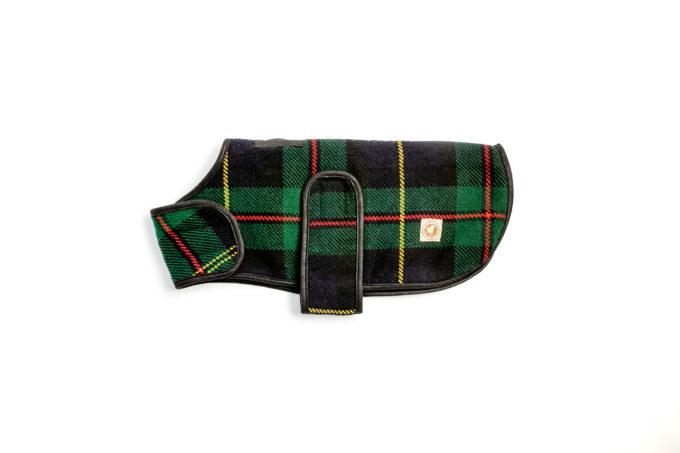 Chilly Dog Blanket Dog Coat, Navy Tartan Plaid, XX-Large