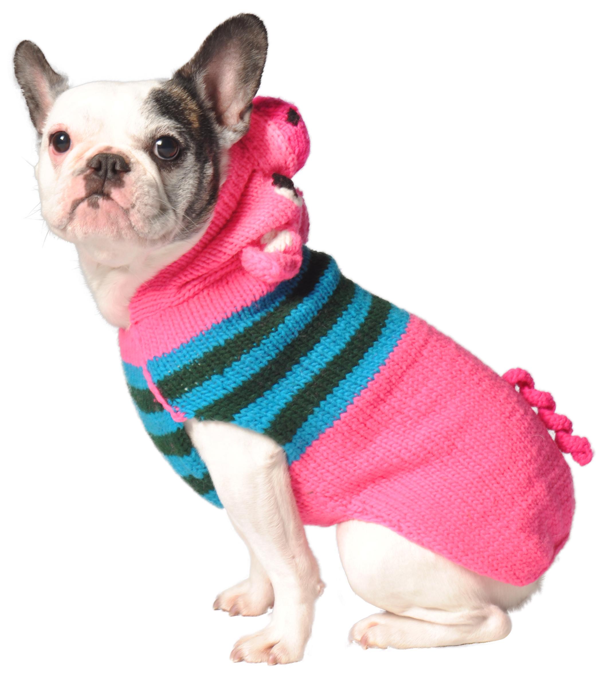Chilly Dog Pull à capuche Piggy pour chien, rose, X-Small